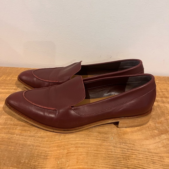EVERLANE Womens classic the modern loafer burgundy leather loafers size 8.5 EUC - Picture 6 of 10
